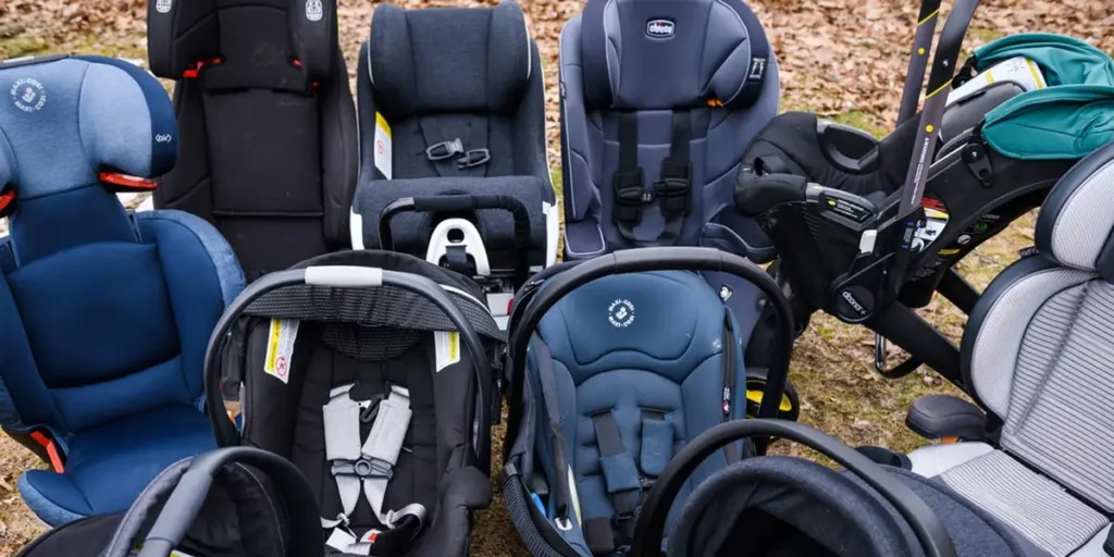 Several different types of car seats