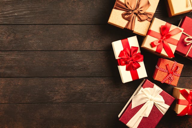 Several Christmas gifts