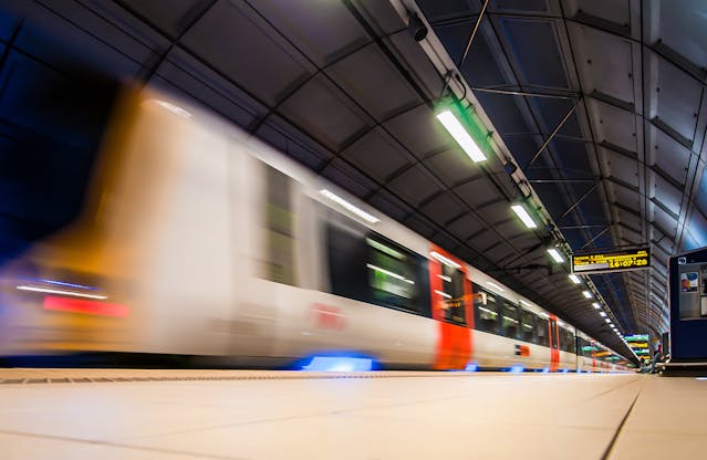 A high speed rail train